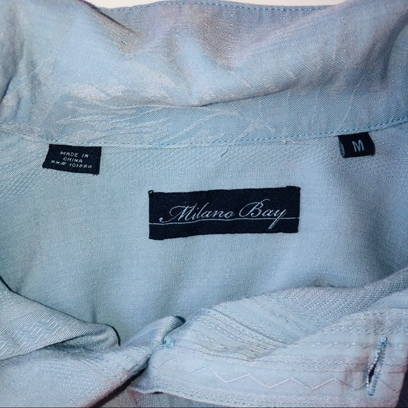 Milano Bay Rayon Short Sleeve Button Down Shirt - Picture 7 of 8